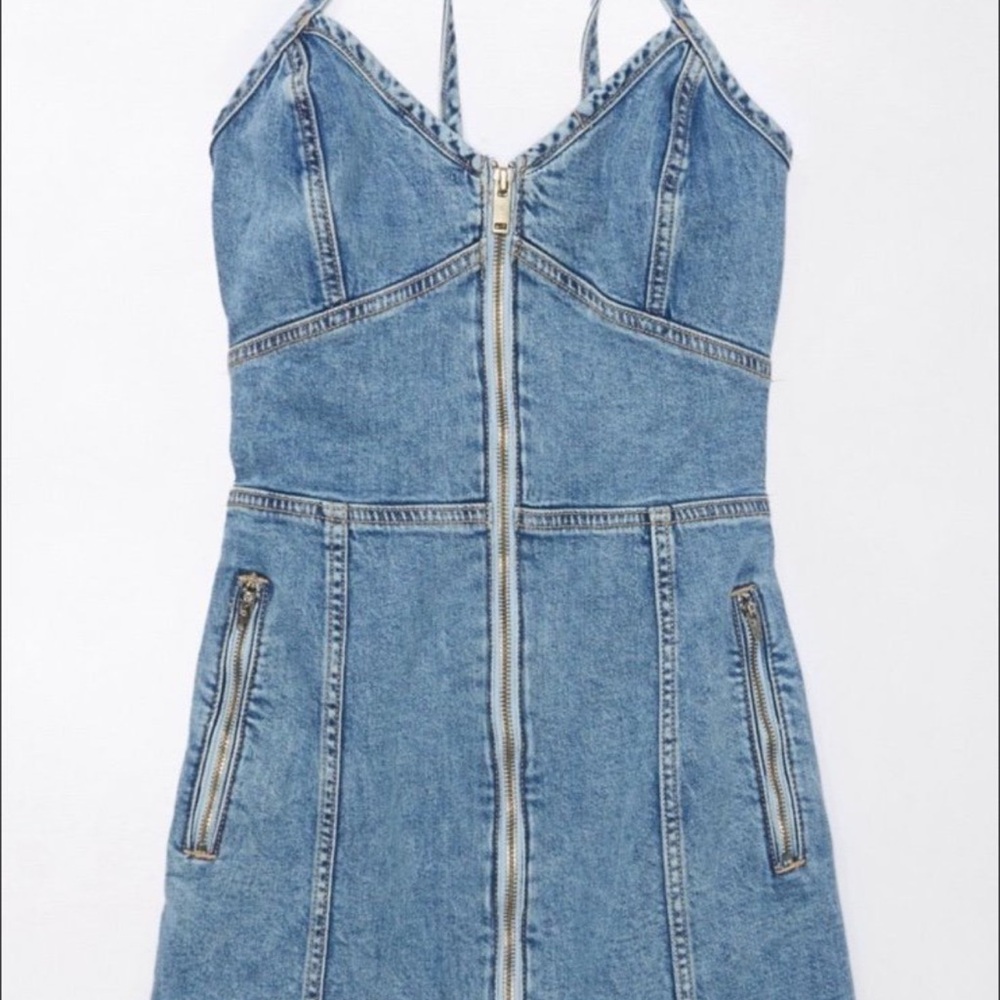 American Eagle Outfitters Blue Denim Dress